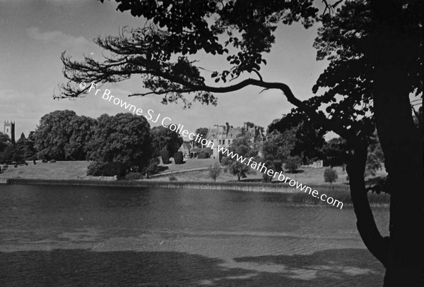 GLASLOUGH HOUSE  HOUSE FROM SOUTH SIDE OF LAKE (UNDER TREES)